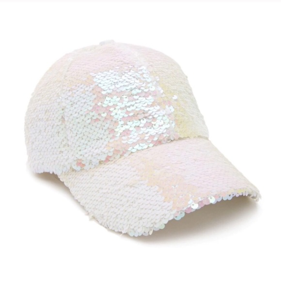 Forever 21 Accessories - New! Forever 21 Iridescent Sequin Baseball Hat Cap